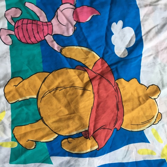 🏰 🐻 Disney Winnie the Pooh Twin Flat+Pillowcase - Picture 2 of 4